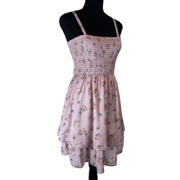 French Grey Dresses & Skirts - French Grey Smocked Floral Sundress NWOT